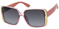 Ladies polarized sunglasses with gold side accents - 4381P