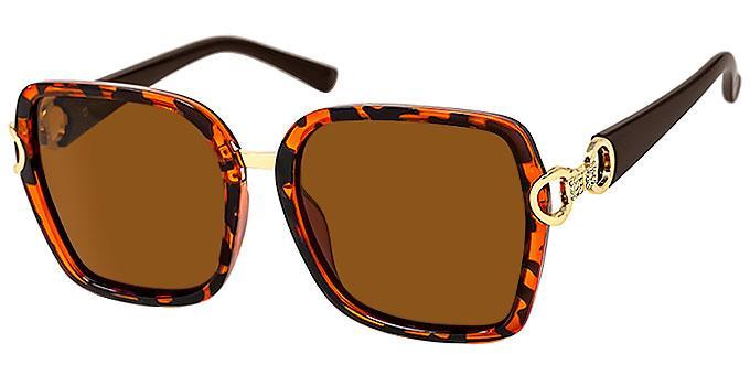 Polarized sunglasses with rhinestones - 4386P