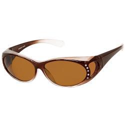 Polarized Put-Over Sunglasses with Rhinestones