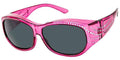 Polarized put-over sunglasses with rhinestone frames - 5030RSP