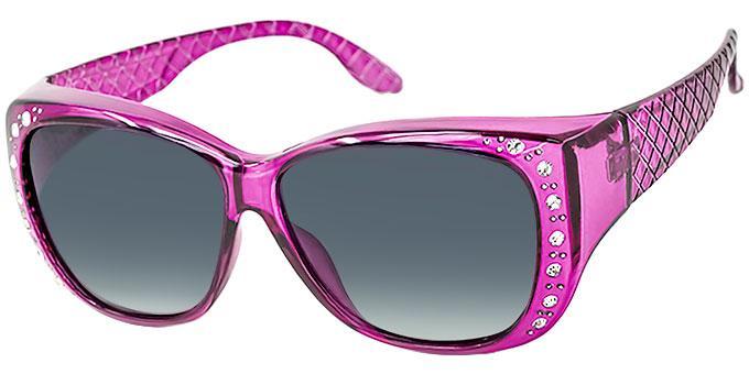 Polarized Put-Over Rhinestone Sunglasses - 5036AGP