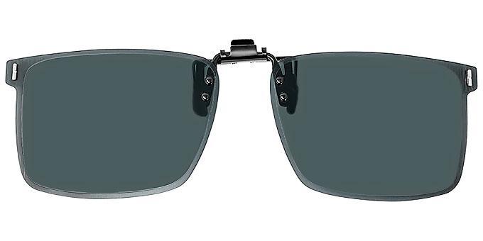 Polarized flip-up clip-on sunglasses with sanded edges - 5072P