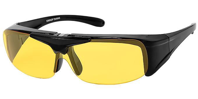 Polarized flip-up put-over sunglasses with yellow night driving lenses - 5089NDP