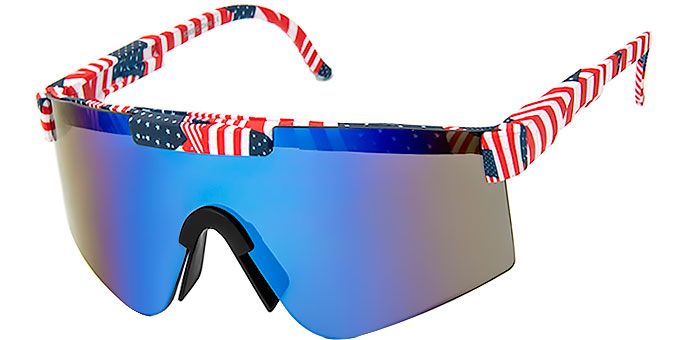 USA Flag Sports Wrap Sunglasses - 5265FG