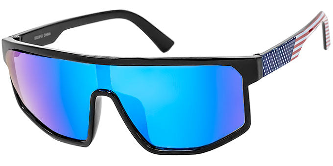 USA Flag Sports Wrap Sunglasses - 5303FG
