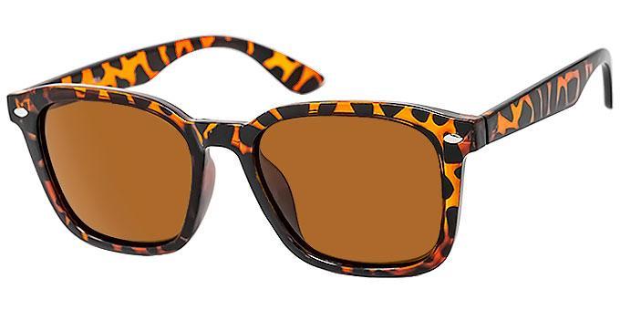 Polarized city look sunglasses with silver studs - 6035P