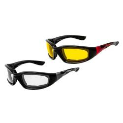 Flame Biker Sunglasses with Foam - 6327ND/C