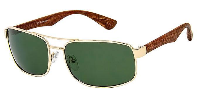 Polarized metal wrap sunglasses - 7675P