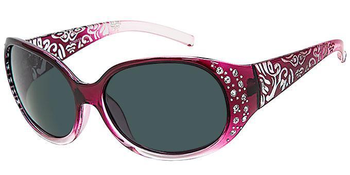 Polarized sunglasses with rhinestone temple decor - 8136RSP