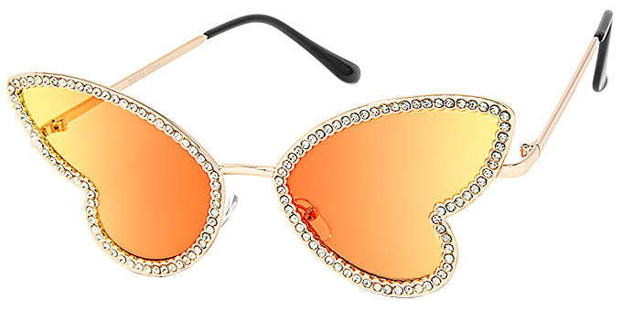 Metal Rhinestone Sunglasses - 8387RS