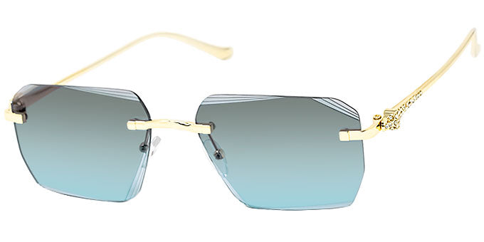 Metal Rhinestone Sunglasses - OT27837RS